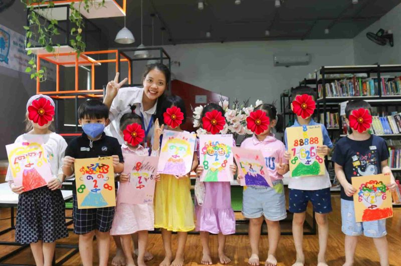 Thành quả của các con sau tiết học Mỹ thuật tại lớp Tiền Tiểu học
